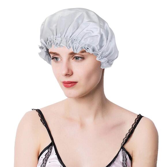 6732 Brown Newsboy Plain Cabbie Visor Beret Hat & Grey Natural Silk Night